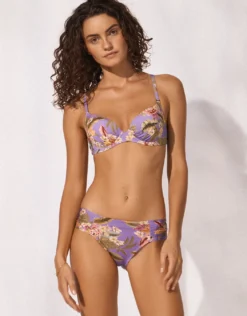 Dreamscape Tropics Regular Ruched Side Pant - Lilac Pastel