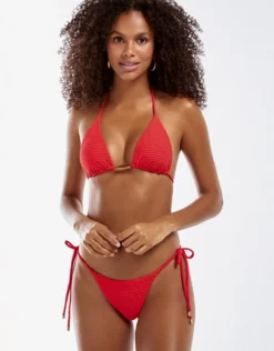 Dune Tie Side Bikini Pant - Red