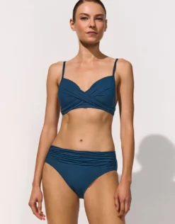 Elements Gathered Bikini Pant - Oceanmist