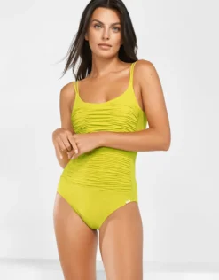 Elements Ruched Underwired Swimsuit - Kiwi Green