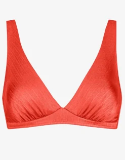 Elyon Underwired Longline Tri Bikini Top - Glazed Tangerine