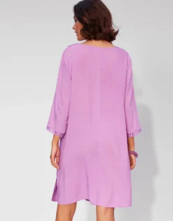 Embroidered Tunic - Violet