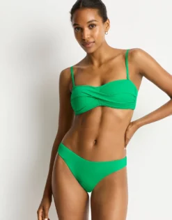 Essentials Edit Twist Bandeau Bikini Top - Kelly Green