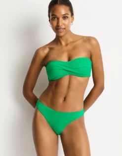 Essentials Edit Twist Bandeau Bikini Top - Kelly Green