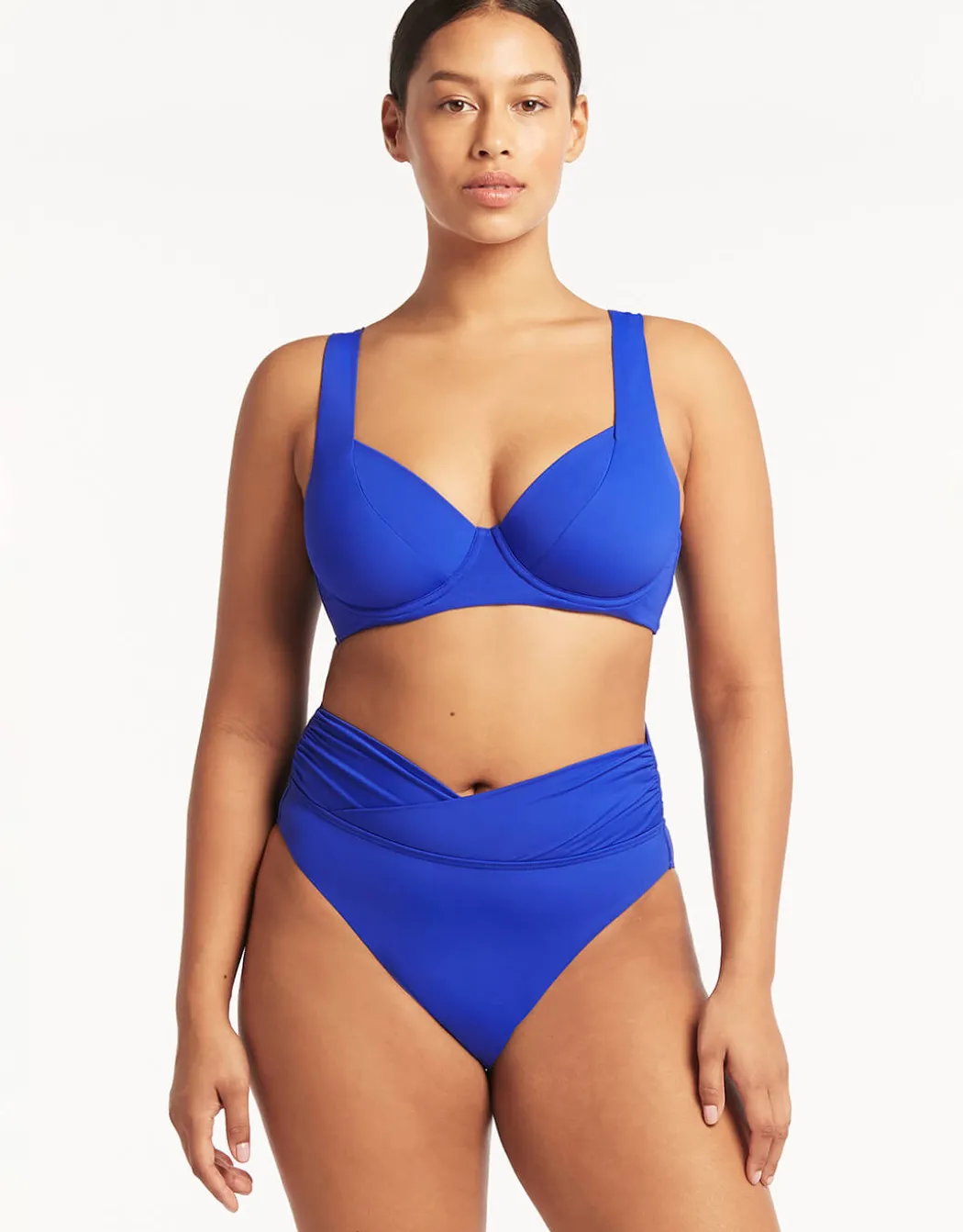 Essentials Underwired C/D Cup Bikini Top - Cobalt