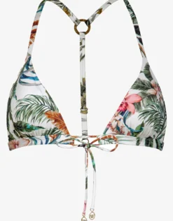 Exotic Dive T Back Triangle Bikini Top - Retro Tropics