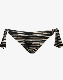 Expedition Tie Side Bikini Pant - Black and Cream
