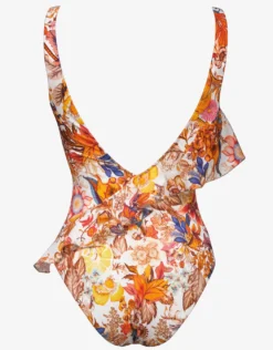 Exuberance Ruffle Swimsuit - Solar