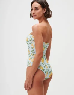Fior di Limone Bandeau Swimsuit - Sorrento Sky