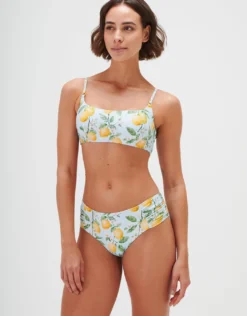 Fior di Limone Gathered Side Bikini Pant - Sorrento Sky