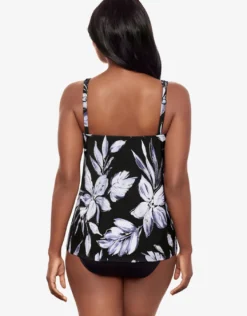 Fiore Di Luna Mirage Tankini Top - Black White