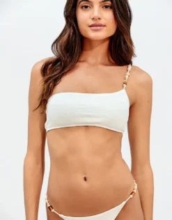 Firenze Ana Flora Bikini Top - Off White