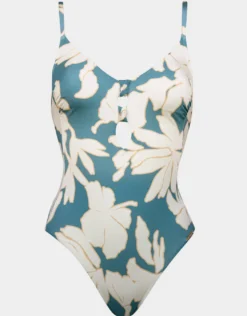 Floral Abstract Swimsuit - Puffy Sky