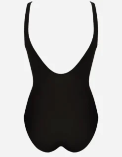 Floral Safari Shaped Neck Swimsuit - White Jungle