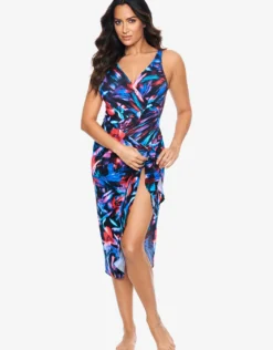 Fuego Flora Sarong - Black Multi