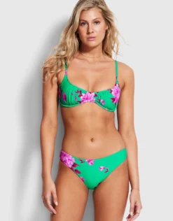 Full Bloom Sweetheart Underwire Bikini Top - Jade