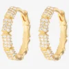 Gold Bamboo Hoops - Medium