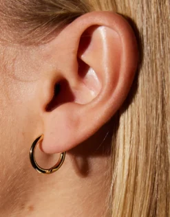 Gold Hoop Earrings - Medium