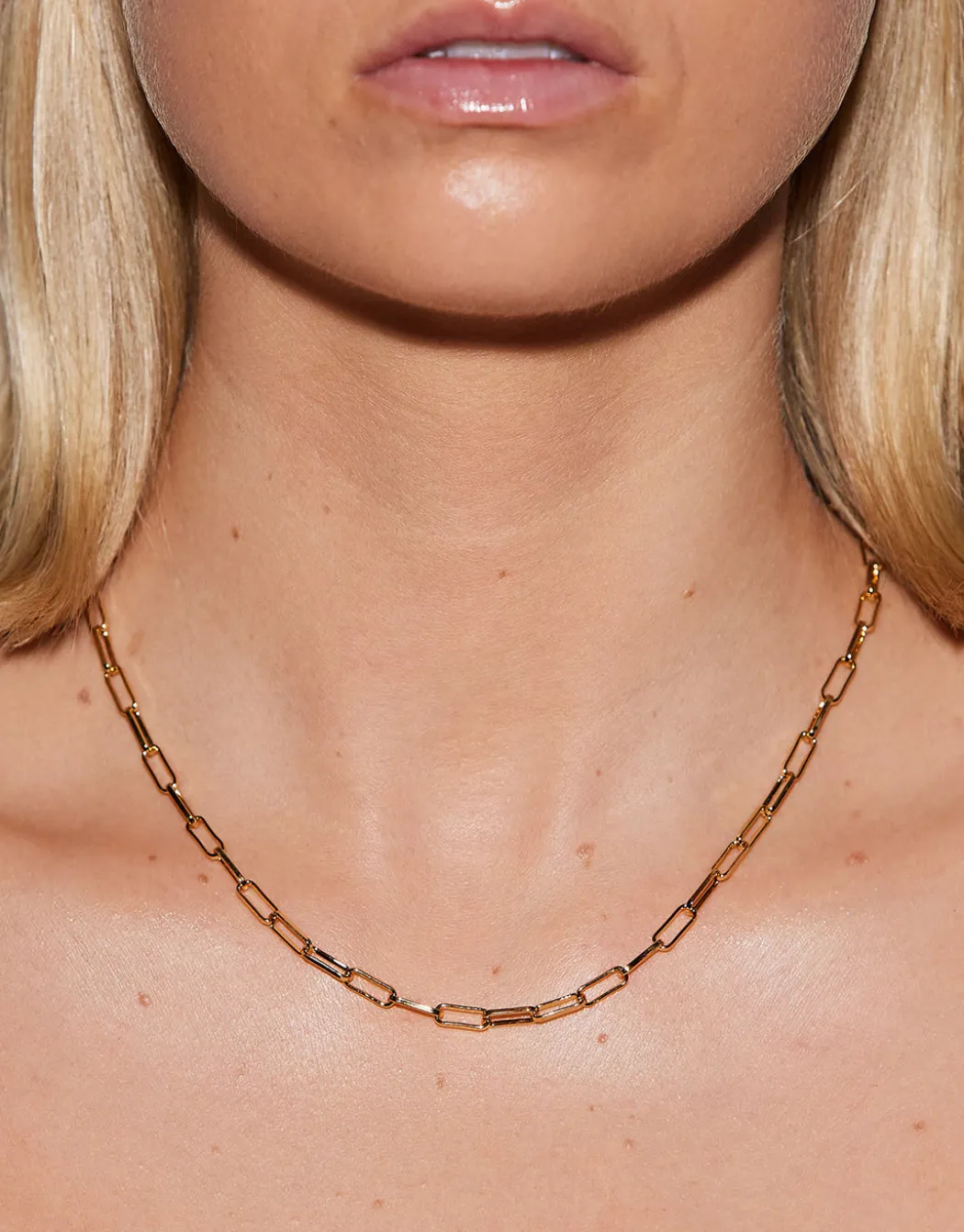 Gold Necklace Open Link - 45cm