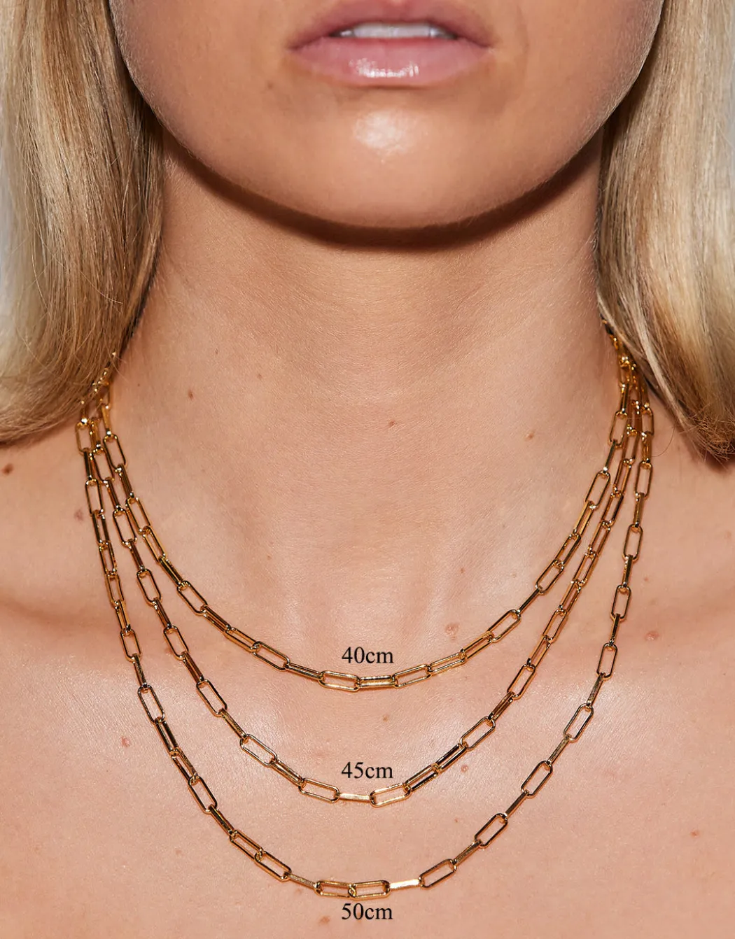 Gold Necklace Open Link - 45cm