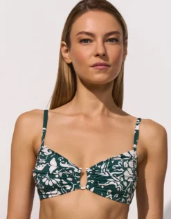 Halcyon Underwired Bikini Top - Cream Teal