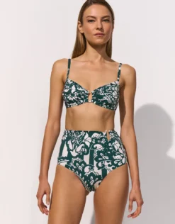 Halcyon Underwired Bikini Top - Cream Teal