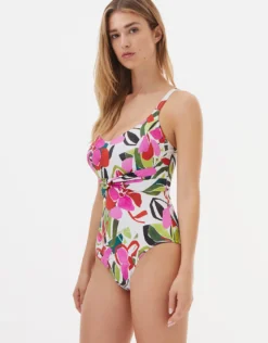 Hana Shaped Neck Swimsuit - Multi