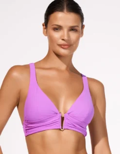 Honesty Banded Bikini Top - Violet