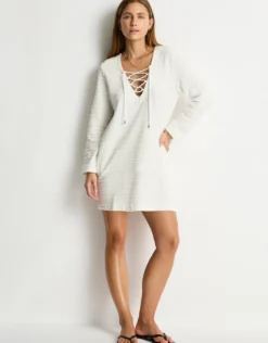 Horizon Lace Up Dress - White