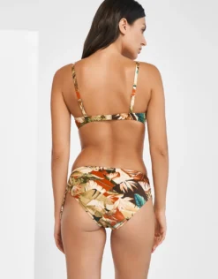 Hypnotic Underwired Bikini Top - Sepia Leaves