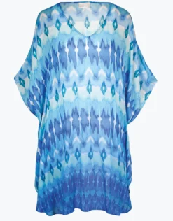 Ikat Energy Kaftan - Bluewave