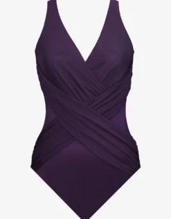 Illusionist Crossover Swimsuit - Sangria