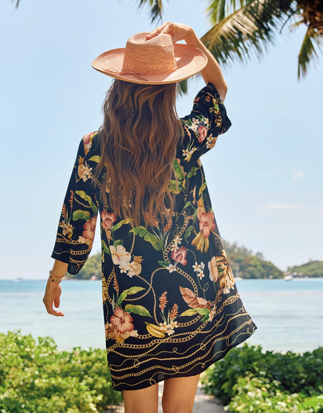 Imperial Tropics Tunic - Gilded Noir