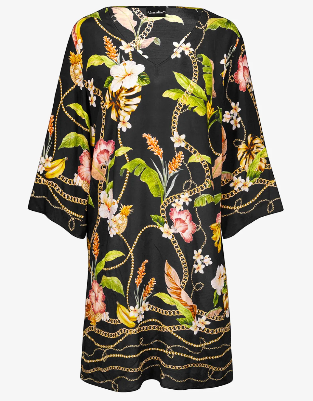 Imperial Tropics Tunic - Gilded Noir