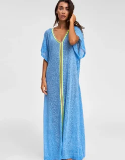 Inca Abaya Dress - Blue