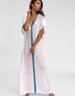 Inca Abaya Dress - White