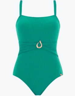 Indira Bandeau Neck Swimsuit - Green