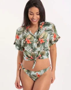 Iquitosvoil Kaimi Cropped Shirt - Sky