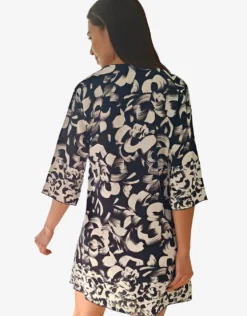 Island Beach Dress - Black and White