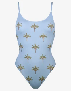 Island Souvenir Swimsuit - Sky