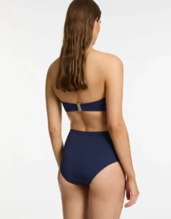 Isla Rib High Waist Bikini Pant - Ink