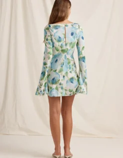 Isles Memento Long Sleeve Mini Dress - Watercolour