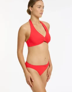 Jetset D DD Twist Front Bikini Top - Cherry