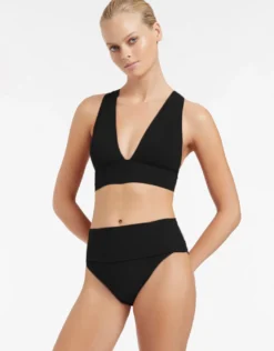 Jetset Soft Tri Bikini Top - Black