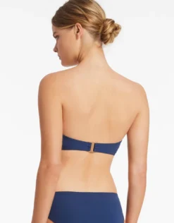 Jetset U Trim Bandeau Bikini Top - Pacific Blue