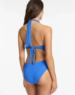 Jetset U Trim Mid Bikini Pant - Tide Blue