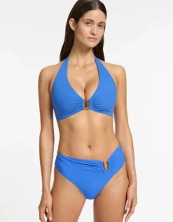 Jetset U Trim Mid Bikini Pant - Tide Blue
