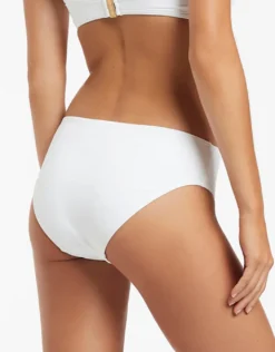 Jetset U Trim Mid Bikini Pant - White
