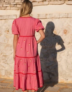 Jolie Dress - Bubblegum Mushroom