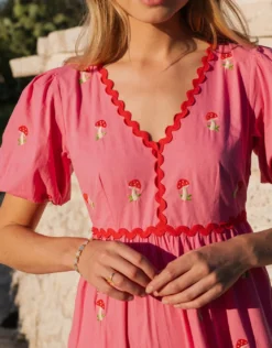 Jolie Dress - Bubblegum Mushroom